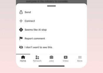 LinkedIn test knop om 'AI-slop' te melden